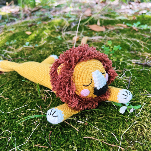 ライオン編みぐるみ 癒し系 ソフト 安心 赤ちゃん/ベビー/子供 出産