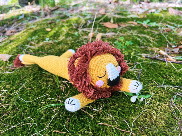 ライオン編みぐるみ 癒し系 ソフト 安心 赤ちゃん/ベビー/子供 出産