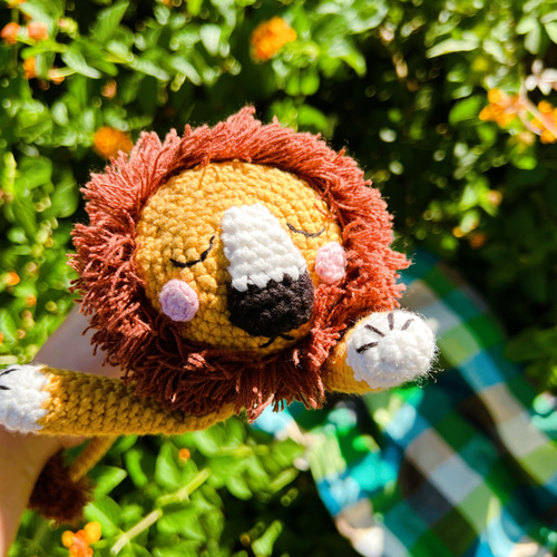 ライオン編みぐるみ 癒し系 ソフト 安心 赤ちゃん/ベビー/子供 出産