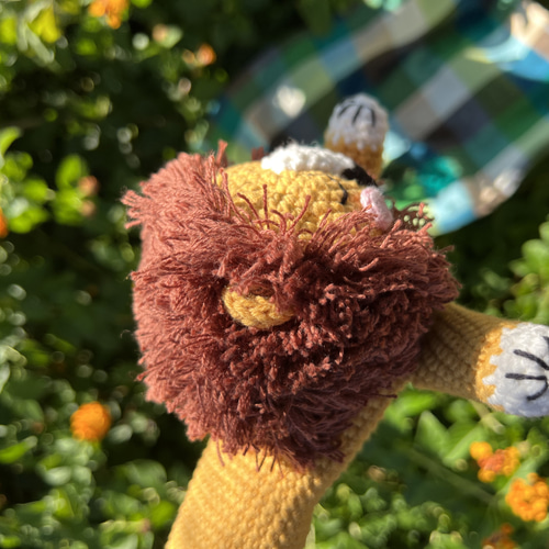 ライオン編みぐるみ 癒し系 ソフト 安心 赤ちゃん/ベビー/子供 出産