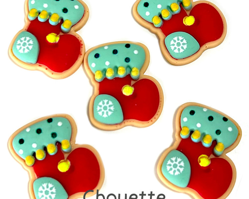 専用ページでデコパーツ デコパーツ クリスマス 5個（くつ下） 手芸材料 アクセサリー 小物