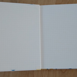 ハードカバー手作りノート　目玉焼き　（無地、５ミリ方眼） 2枚目の画像