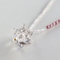 ヒマラヤ産ガネーシュヒマール水晶18mm球マクラメネックレス