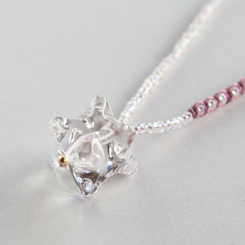 ヒマラヤ水晶 ガネッシュヒマール ＊ マクラメペンダント ネックレス