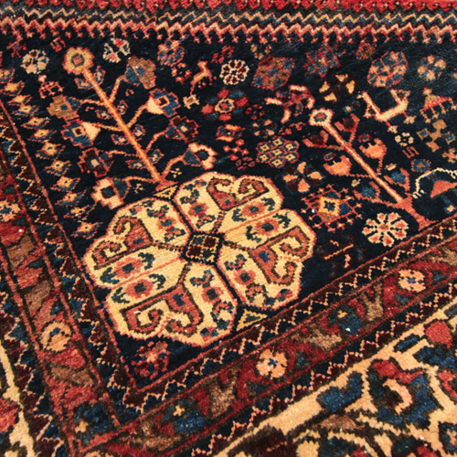 アンティーク絨毯 トライバルラグ アバデ オールド手織り絨毯