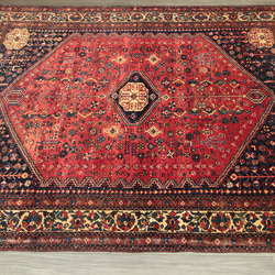 アンティーク絨毯　トライバルラグ　アバデ　オールド手織り絨毯　154x200cm　＃786 9枚目の画像