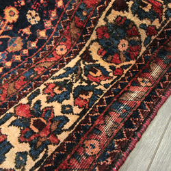 アンティーク絨毯　トライバルラグ　アバデ　オールド手織り絨毯　154x200cm　＃786 4枚目の画像