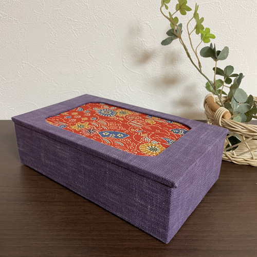 木の布箱 和のインテリアボックス〜『里』〜 小物入れアクセサリー