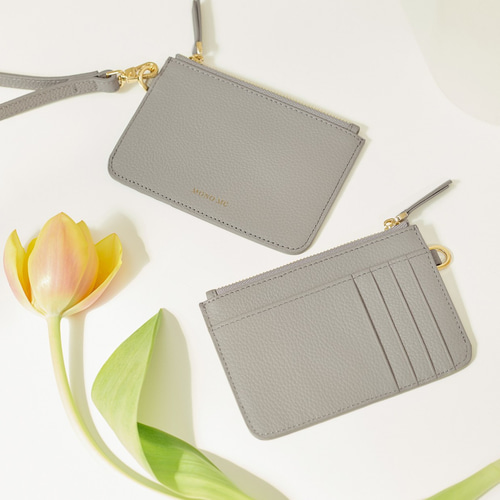 MONOMe Zippy レザー カードポーチ ネームタグ付き 名刺入れ