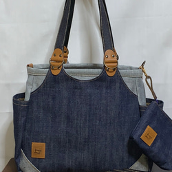 ☆ハンドメイド☆岡山デニム☆柴犬☆4wayあおりバッグ ☆ハンドメイド☆岡山デニム☆黒柴犬☆4wayあおりバッグ - メルカリ