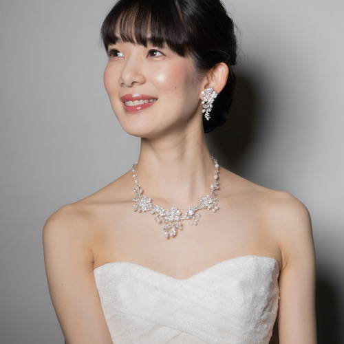 ◇ネックレス&ピアスorイヤリング◇淡水パール ウェディング ◇ネックレス&ピアスorイヤリング◇淡水パール ウェディング