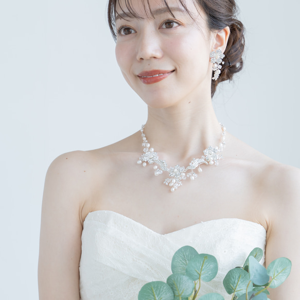 ◇ネックレス＆ピアスorイヤリング◇淡水パール ウェディング