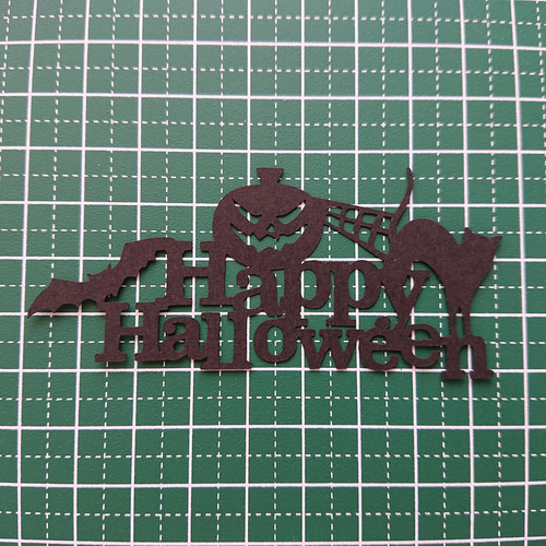 クラフトパンチ ハロウィンロゴ 10枚【063】 DIYパーツ craft OKUYA