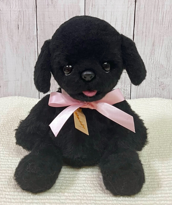 ヘアピンが似合うワンワン 犬 アーティストベア ぬいぐるみ 海外作家様