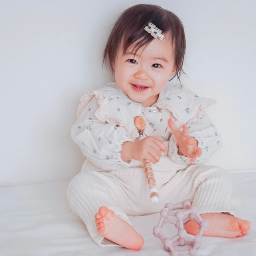 歯固め おしゃぶり ホルダー セット【monotone】おもちゃホルダー 名