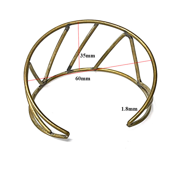 【50個】フレームの中斜線デザイン入りバングル【jb19】 3枚目の画像