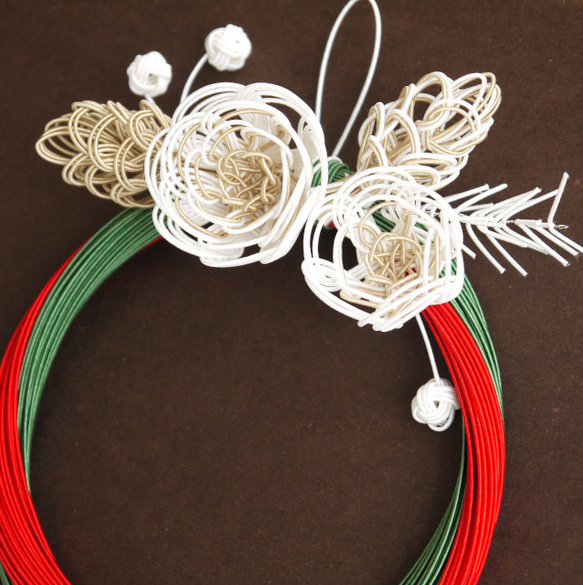 水引のクリスマスリース ローズ【ホワイト】        Ω 人気・おすすめ｜使いやすい・旅行におすすめ 品質保証 全国発送