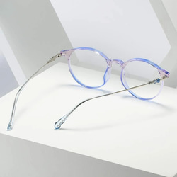 《再販》ブルーのフレーム｜バイオリンのワンポイント｜近視用・乱視用・老眼鏡・遠近両用・サングラスとして作成OK 4枚目の画像