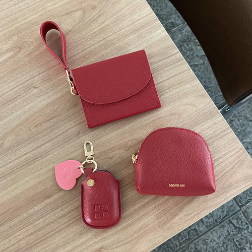 MONOMe PETITE レザー ミニポーチ ネームタグ付き ポーチ monomejapan