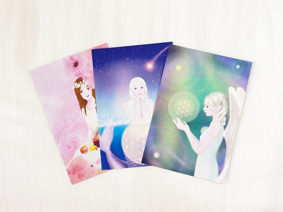 人魚・女神・天使のポストカードセット 1枚目の画像