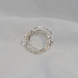 シルバー　ウェーブ5連の指輪　－155－ 5枚目の画像