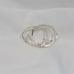 シルバー　ウェーブ5連の指輪　－155－ 6枚目の画像