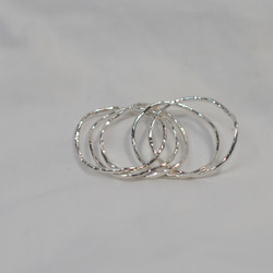 シルバー　ウェーブ5連の指輪　－155－ 2枚目の画像