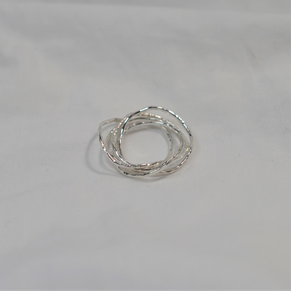 シルバー　ウェーブ5連の指輪　－155－ 3枚目の画像