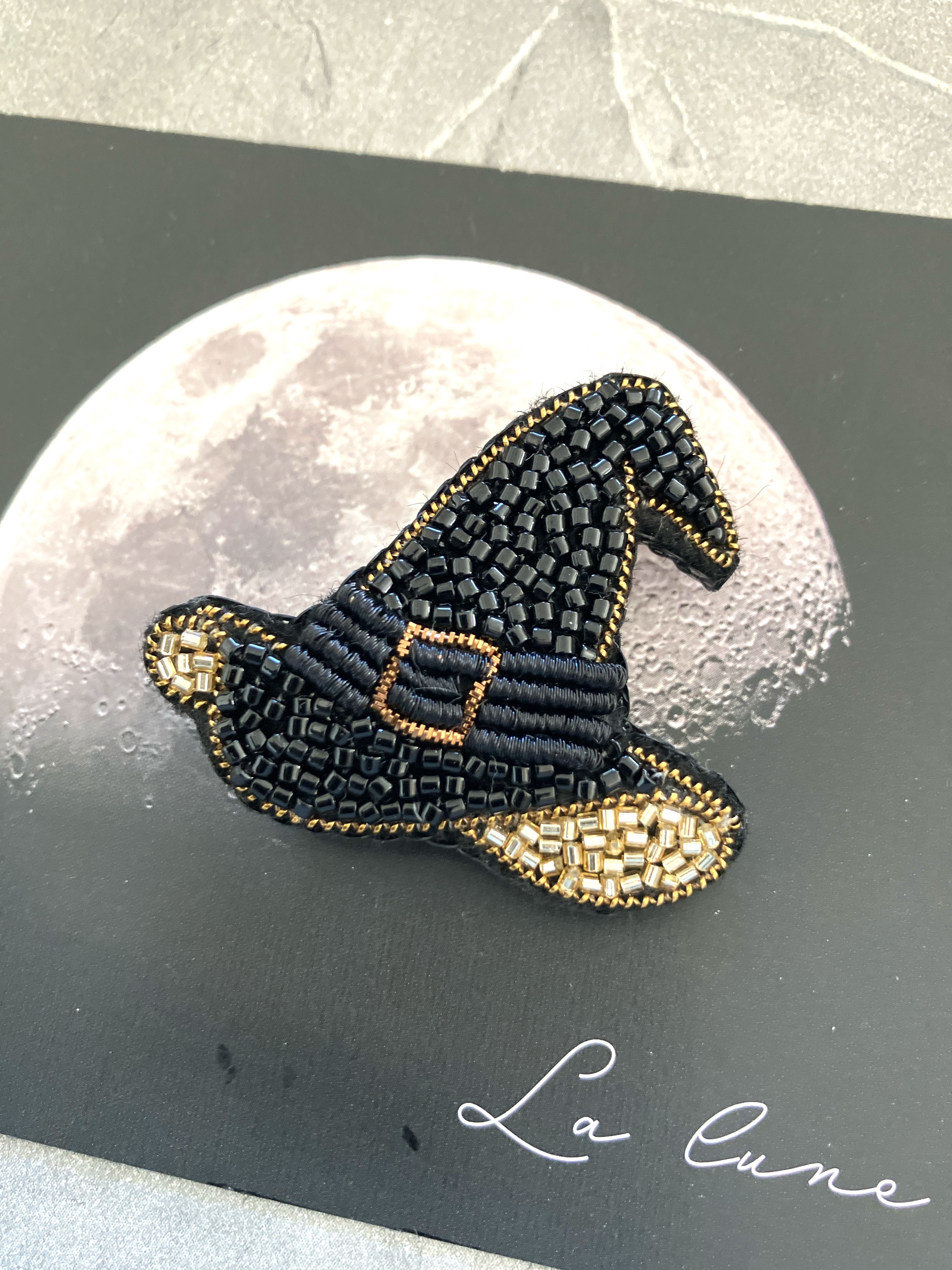 イルカメ 魔女ハット クリームソーダ ビーズ 刺繍ブローチ イルカメ 魔女ハット クリームソーダ ビーズ 刺繍ブローチ