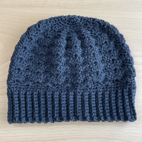 模様編みの黒ニットキャップ ニット帽・ビーニー show_myfavorite 通販  