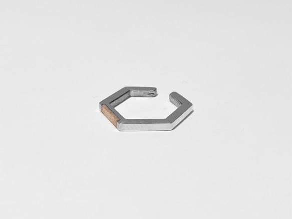 hexagon ear cuff ﾒｲﾌﾟﾙ　ｲﾔｰｶﾌ silver925 3枚目の画像