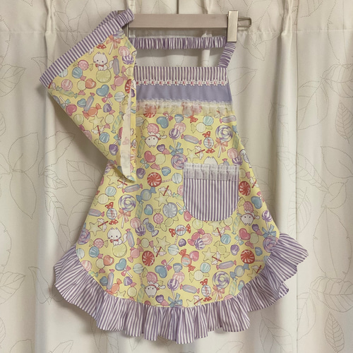 キッズ エプロン ハンドメイド•*¨*•.¸¸♬︎ キッズエプロン4点セット #2033 その他入園グッズ LilianeStores 通販