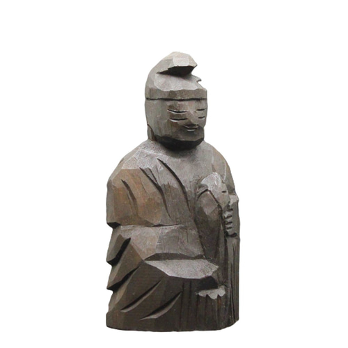 金富士】旧家蔵出 時代物 祈りの仏像 お坊さん 高さ15cm 475g
