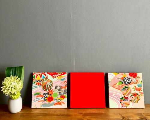 専用◽️002春 着物のファブリックパネル(3セット) サステティナブル 和モダン 専用◽️002春 着物のファブリックパネル(3セット) サステティナブル