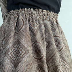 大島紬の大人のバルーンスカート&マフラー 5枚目の画像