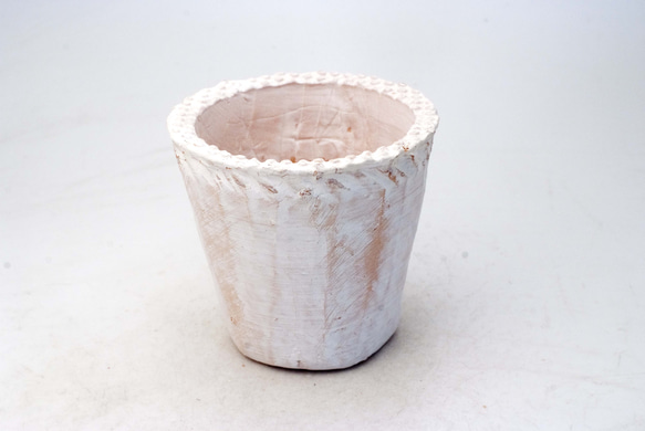 陶器製（3号ポット相当）多肉植物の欲しがる植木鉢 NSM-4659 1枚目の画像