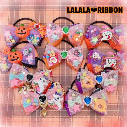 ハロウィン♡ おばけクッキー チュールリボン ツイン ハンドメイド 