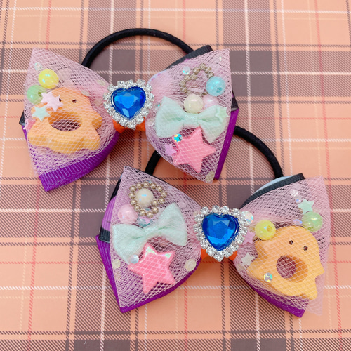 ハロウィン♡ おばけクッキー チュールリボン ツイン ハンドメイド 