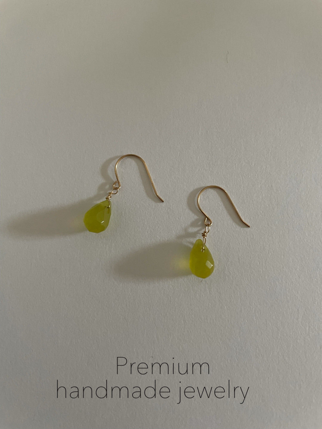 K10,K14gf  オリーブジェイド　ピアス