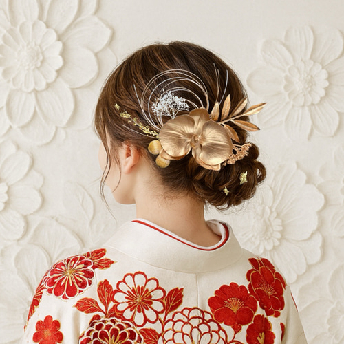 希少 上品 オリジナル 選べるサイズ 胡蝶蘭 髪飾り【卒業式 成人式