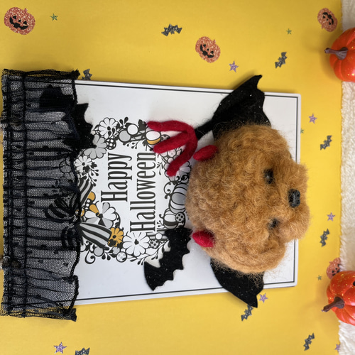 編みぐるみ♡ハロウィンバージョン♡トイプードル♡トイプー♡黒猫♡プレゼントにも♡ 編みぐるみ♡ハロウィンバージョン♡トイプードル♡トイプー♡黒