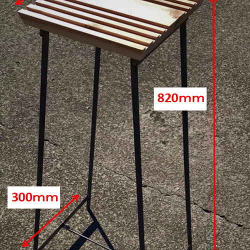 マルチラック ディスプレイスタンド 加湿器台 アイアン 木材【W400