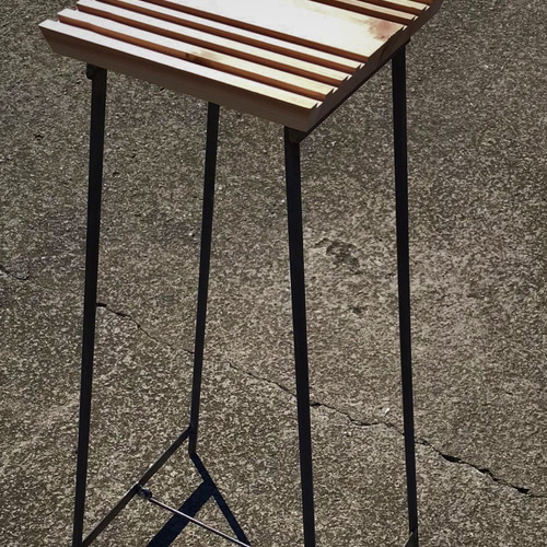 マルチラック ディスプレイスタンド 加湿器台 アイアン 木材【W400