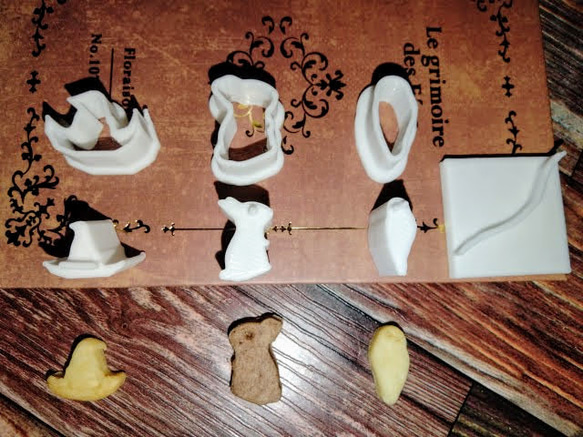 ハロウィンのクッキー型　BLOCKIESとミニクッキー（かぼちゃ、ぼうし、おばけ、ねこ、こうもり、ふくろう、うさぎ） 9枚目の画像
