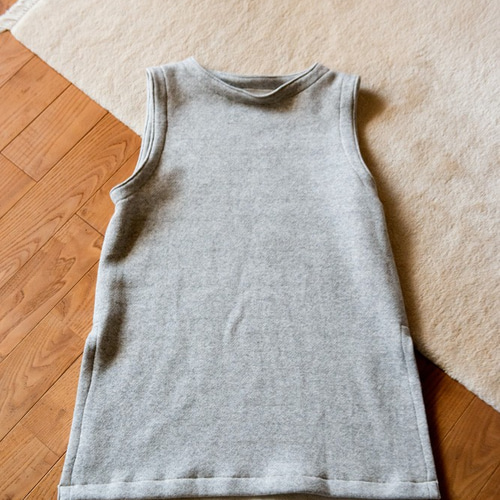 Organiccotton ヤク裏起毛ニット チュニックベスト チュニック