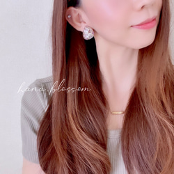 glass drop classical gold Earrings 10枚目の画像