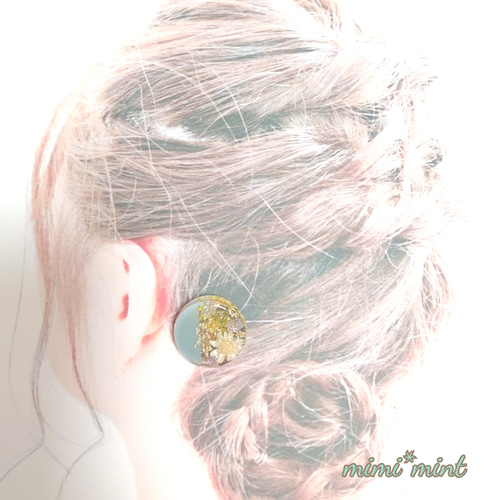 レジン ヘアゴム* ドライフラワー バイカラー HG13 ハンドメイド