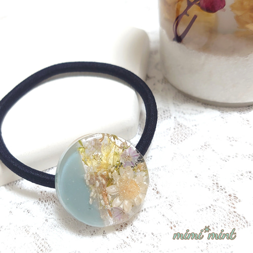 ハンドメイド レジン ヘアゴム ドライフラワー - メルカリ