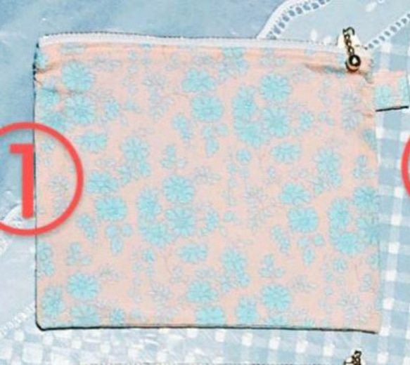 《1ｹ  おえらび》カードケース 14,0  12,0ファスナー「リバティプリント」ハンドメイド 3枚目の画像