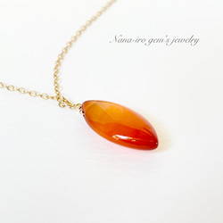 14kgf carnelian necklace 1枚目の画像